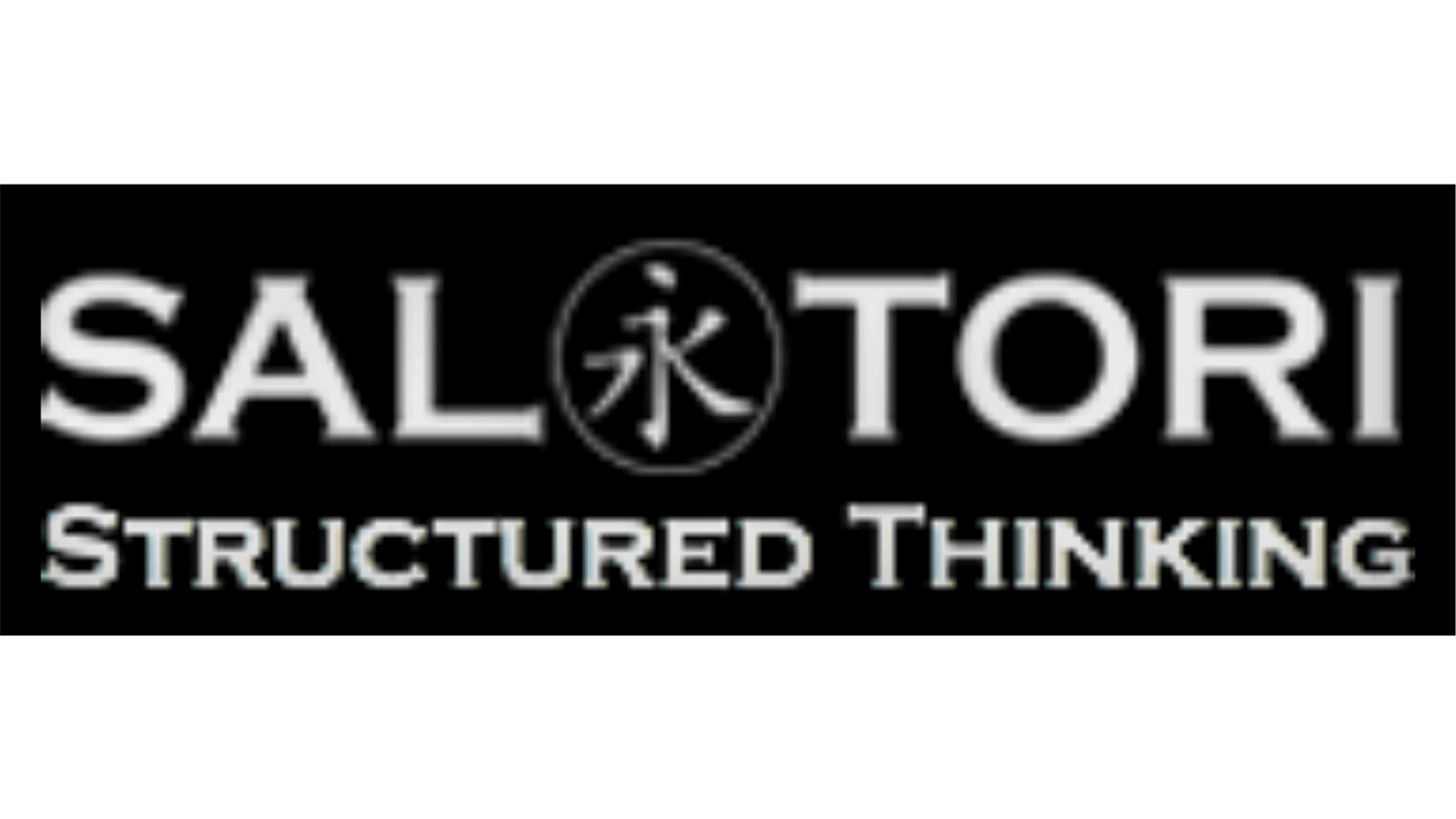 Saltori structured Thinking written in a black background